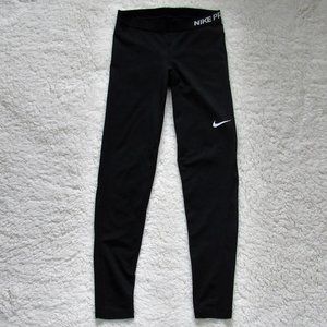 Women's Nike Pro Cool Tights Black White Medium